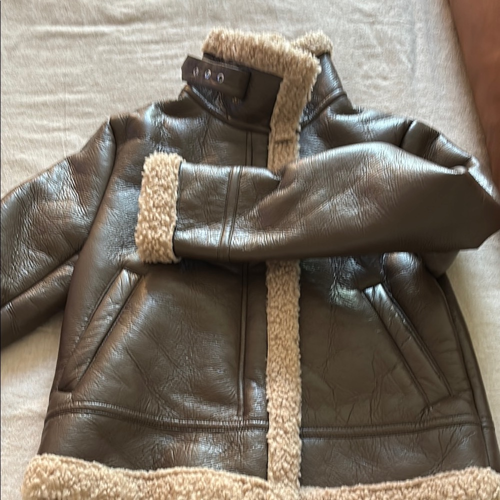 Maralyn & Me Tan Shearling Jacket